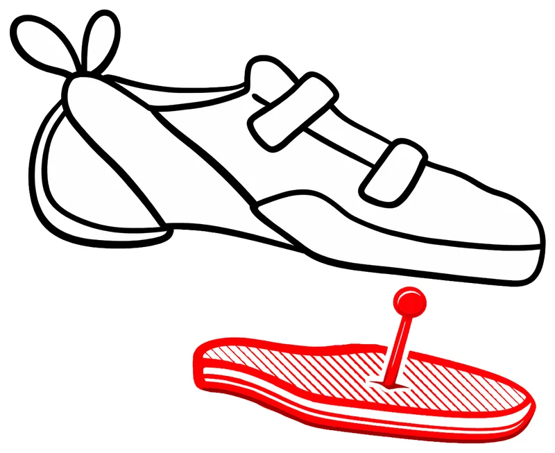 Diagram representing the Full-Sole repair area on a climbing shoe